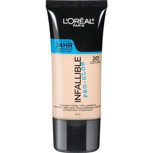 4/$20 NWT L'Oreal Paris Infallible Pro Glow Foundation in 201 Classic Ivory
